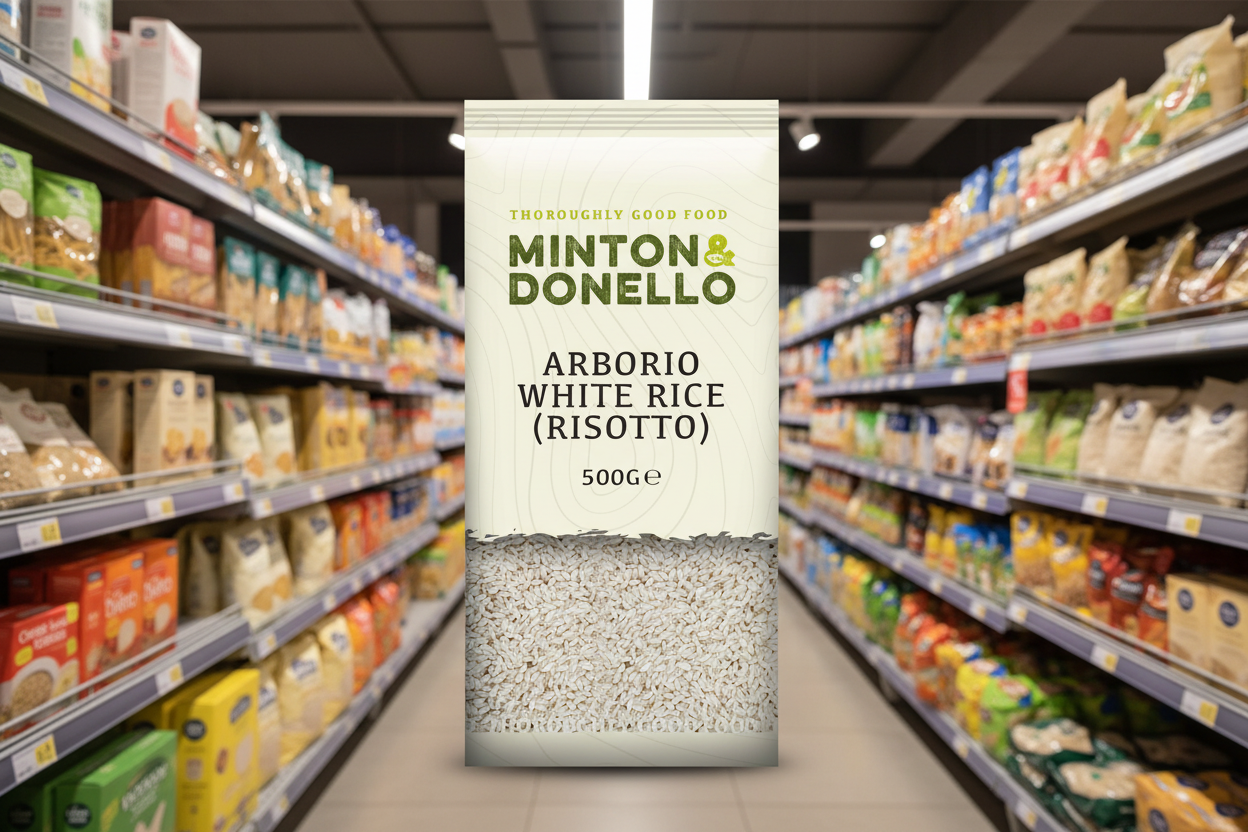 6 x Minton & Donello Arborio White Rice (Risotto) - 500g