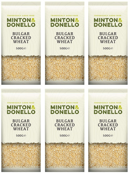 6 x Minton & Donello Bulgar Cracked Wheat - 500g