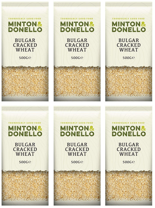 6 x Minton & Donello Bulgar Cracked Wheat - 500g
