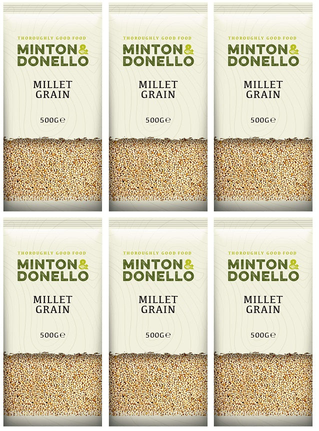 6 x Minton & Donello Millet Grain - 500g