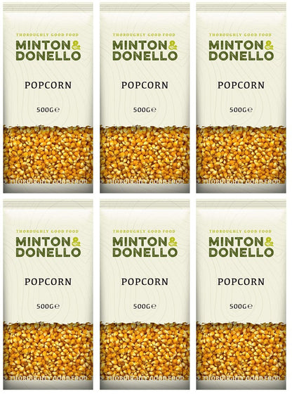6 x Minton & Donello Popcorn - 500g
