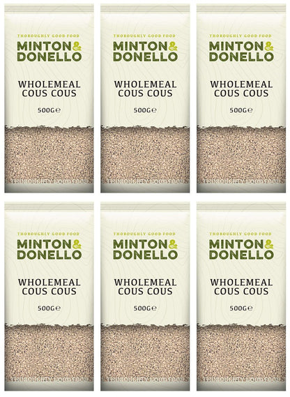 6 x Minton & Donello Wholemeal Cous Cous - 500g