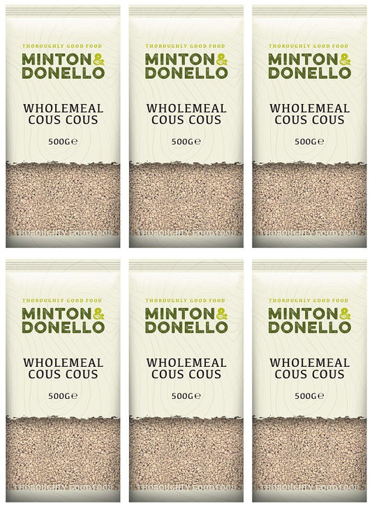 6 x Minton & Donello Wholemeal Cous Cous - 500g