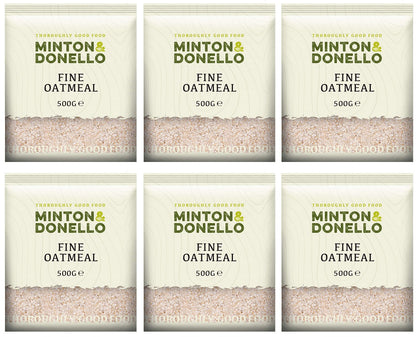 6 x Minton & Donello Fine Oatmeal - 500g