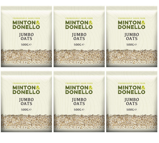 6 x Minton & Donello Jumbo Oats - 500g