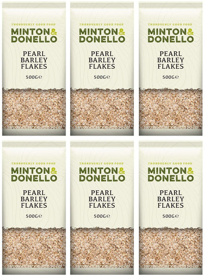 6 x Minton & Donello Pearl Barley Flakes - 500g