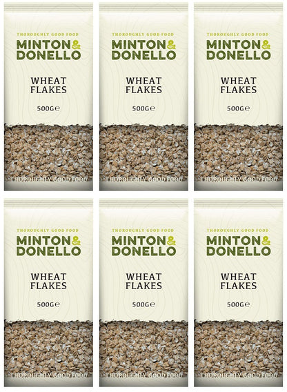 6 x Minton & Donello Wheat Flakes - 500g