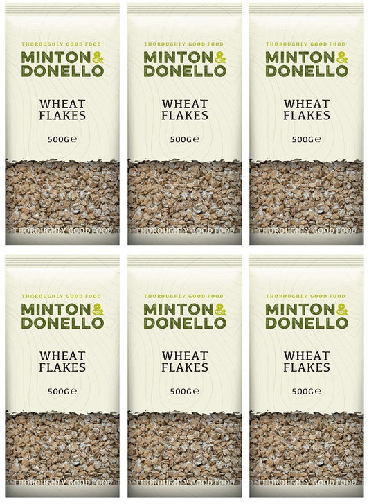 6 x Minton & Donello Wheat Flakes - 500g