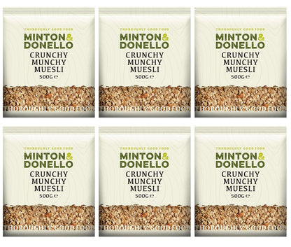 6 x Minton & Donello Crunchy Munchy Muesli - 500g