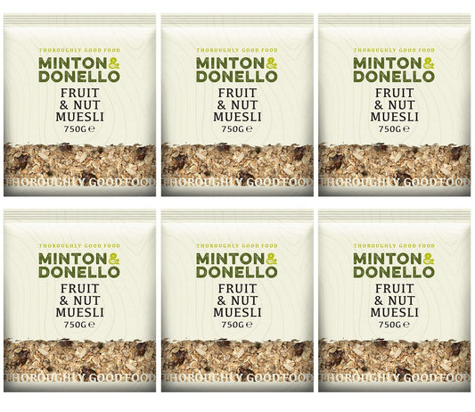6 x Minton & Donello Fruit & Nut Muesli - 750g