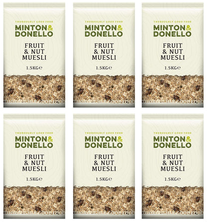 6 x Minton & Donello Fruit & Nut Muesli - 1500g