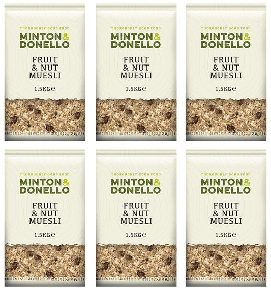 6 x Minton & Donello Fruit & Nut Muesli - 1500g
