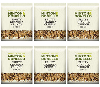 6 x Minton & Donello Fruity Granola Crunch - 500g