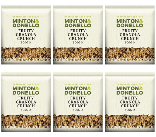 6 x Minton & Donello Fruity Granola Crunch - 500g