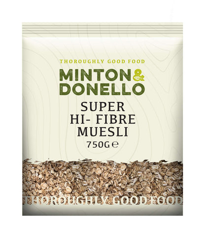 6 x Minton & Donello Super Hi-Fibre Muesli - 750g