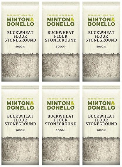 6 x Minton & Donello Buckwheat Flour Stoneground - 500g