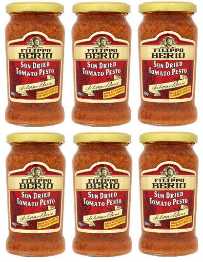 6 x Filippo Berio Sun Dried Tomato Pesto 190G