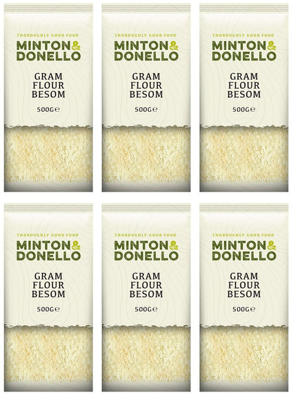 6 x Minton & Donello Gram Flour Besom - 500g