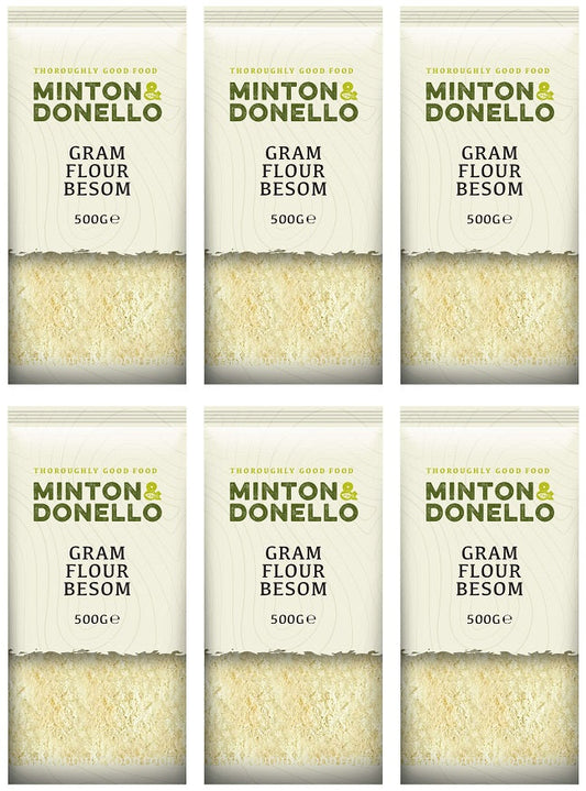 6 x Minton & Donello Gram Flour Besom - 500g