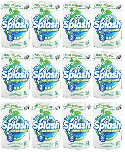 12 x Splash Soft On Nature Kitchen Roll 1 Roll