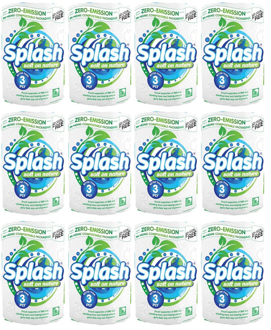12 x Splash Soft On Nature Kitchen Roll 1 Roll