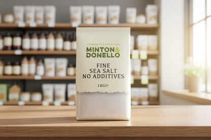 6 x Minton & Donello Fine Sea Salt No Additives - 1000g