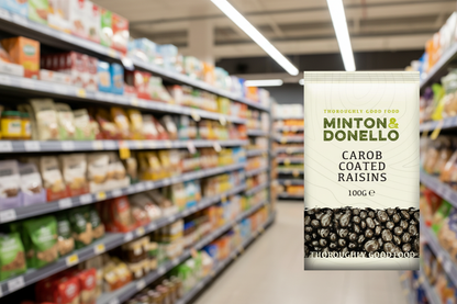 6 x Minton & Donello Carob Coated Raisins - 100g