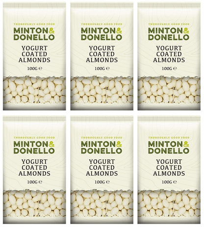 6 x Minton & Donello Yogurt Coated Almonds - 100g
