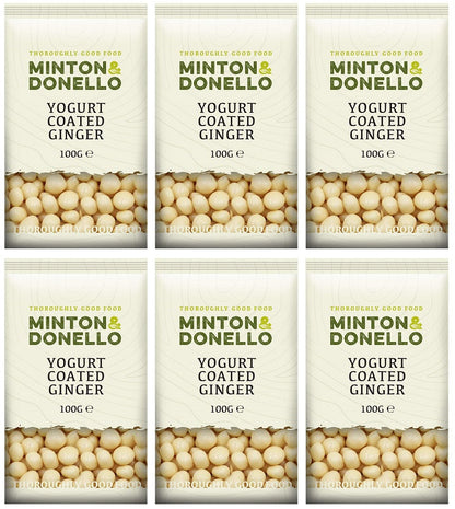 6 x Minton & Donello Yogurt Coated Ginger - 100g