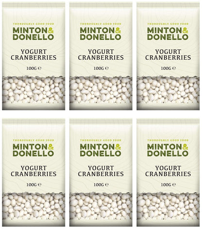 6 x Minton & Donello Yogurt Cranberries - 100g