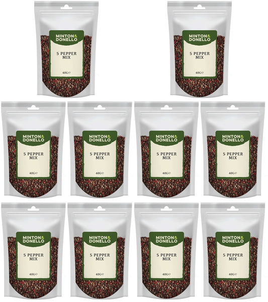 10 x Minton & Donello 5 Pepper Mix - 40g