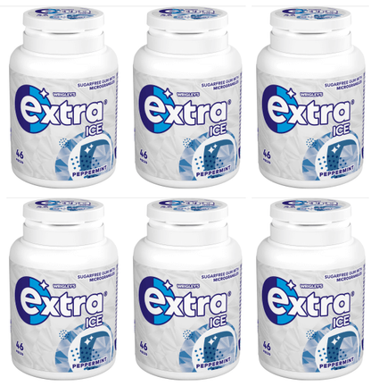 6 x Extra Ice Peppermint Bottle Pack 46 Pce