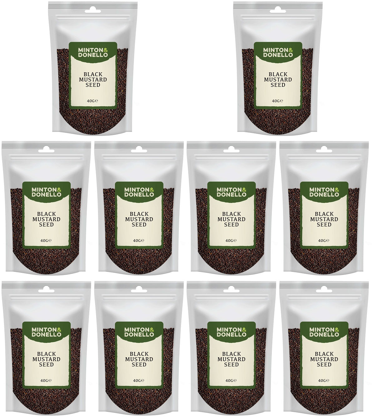 10 x Minton & Donello Black Mustard Seed - 40g