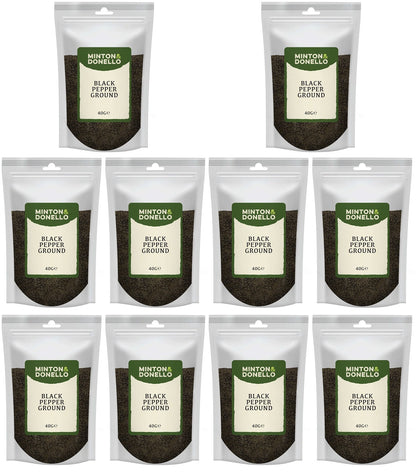 10 x Minton & Donello Black Pepper Ground - 40g
