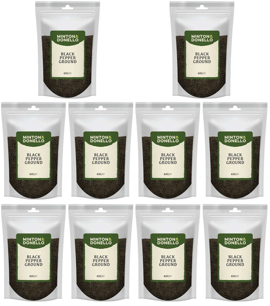 10 x Minton & Donello Black Pepper Ground - 40g