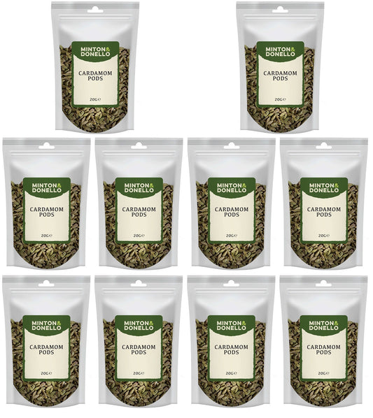 10 x Minton & Donello Cardamom Pods - 20g