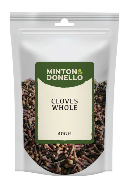10 x Minton & Donello Cloves Whole - 40g