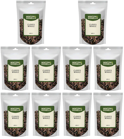 10 x Minton & Donello Cloves Whole - 40g