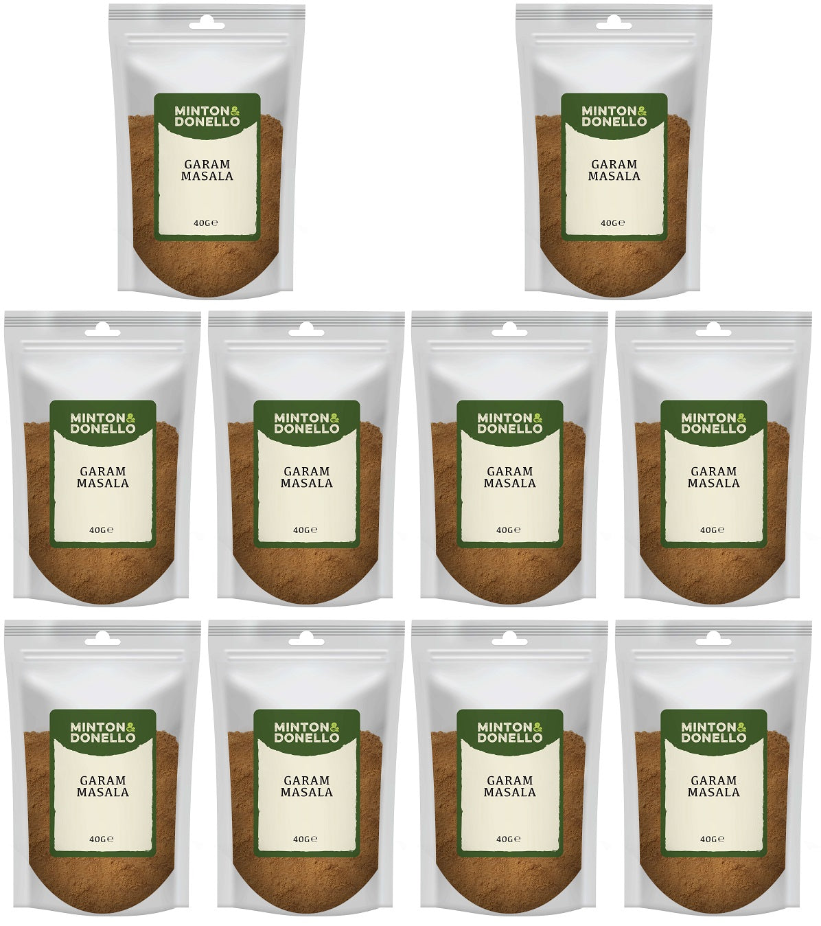 10 x Minton & Donello Garam Masala - 40g
