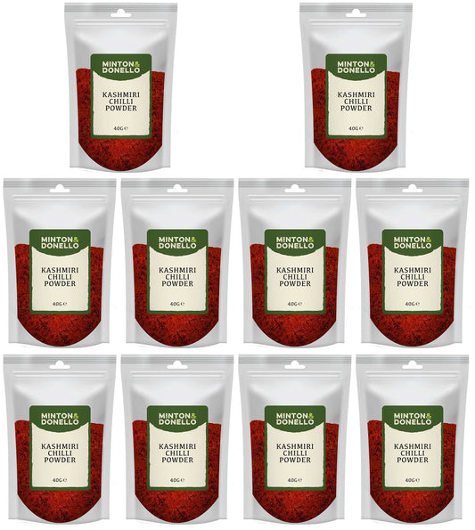 10 x Minton & Donello Kashmiri Chilli Powder - 40g