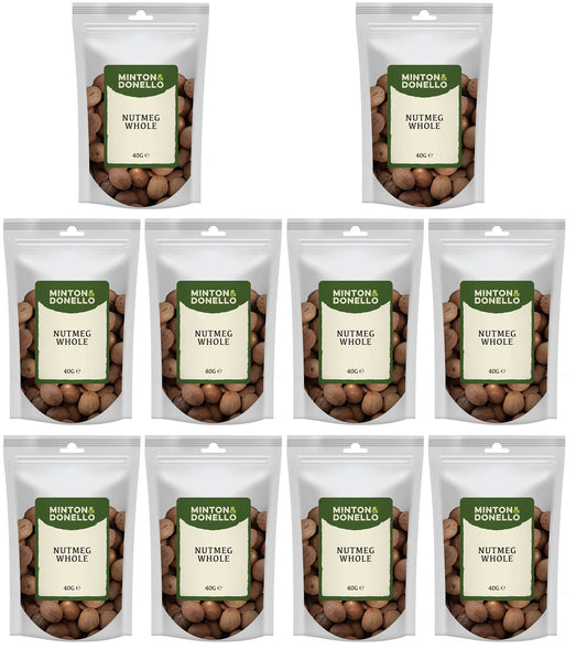 10 x Minton & Donello Nutmeg Whole - 40g