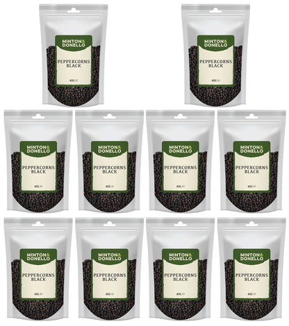 10 x Minton & Donello Peppercorns Black - 40g