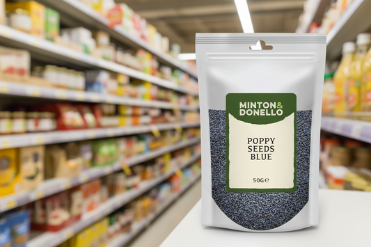 10 x Minton & Donello Poppy Seeds Blue - 50g