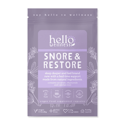 Hello Wellness Snore & Restore sleep support - 60caps