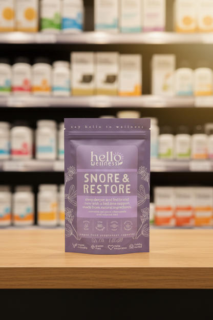 Hello Wellness Snore & Restore sleep support - 60caps