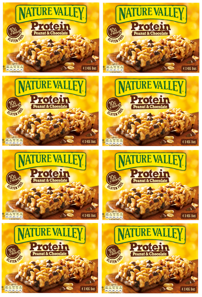 8 x Nature Valley Protein Peanut & Choc 4Pk 160Gm