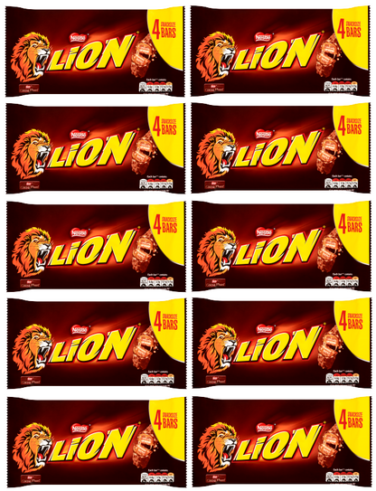 10 x Lion Bar 4Pk 120Gm