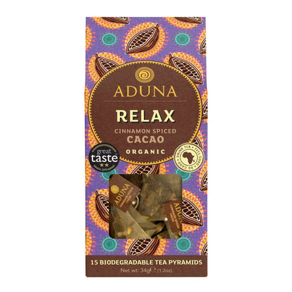 Aduna Relax Tea with Cacao, Cinnamon Spiced - 37g