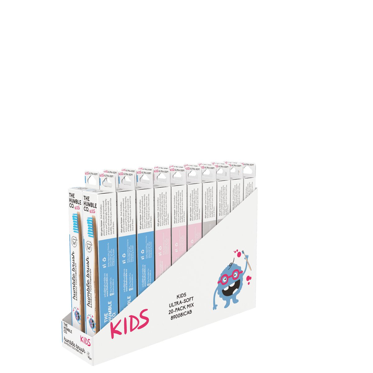 The Humble Co Mixed Kids UltaSoft T/brush Display - 1pc