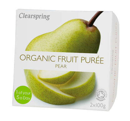 Clearspring Fruit Puree - Pear Organic  - 2x100g
